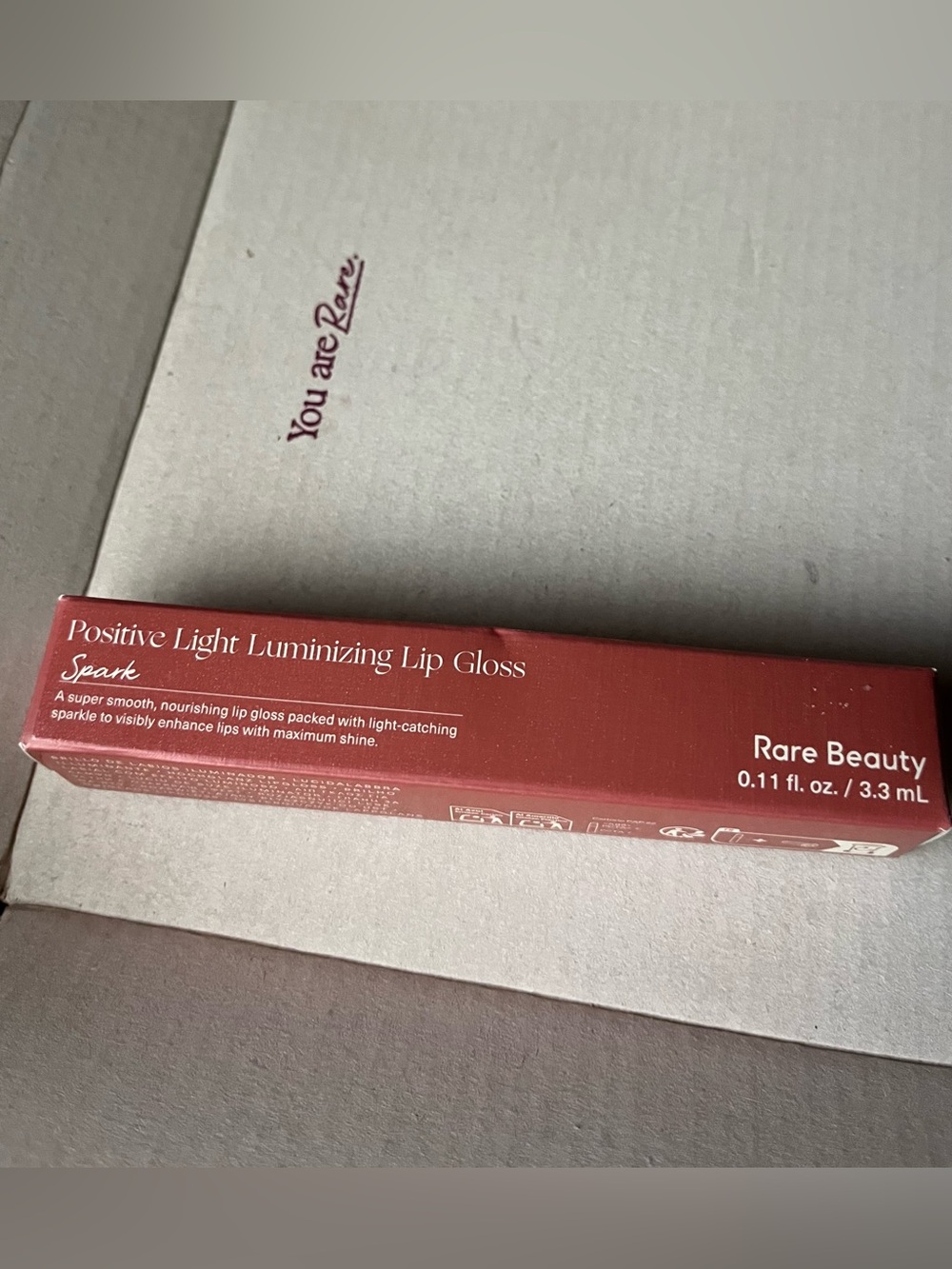 Rare Beauty Positive Light Luminizing Lip Gloss SPARK - Picture 3 of 4